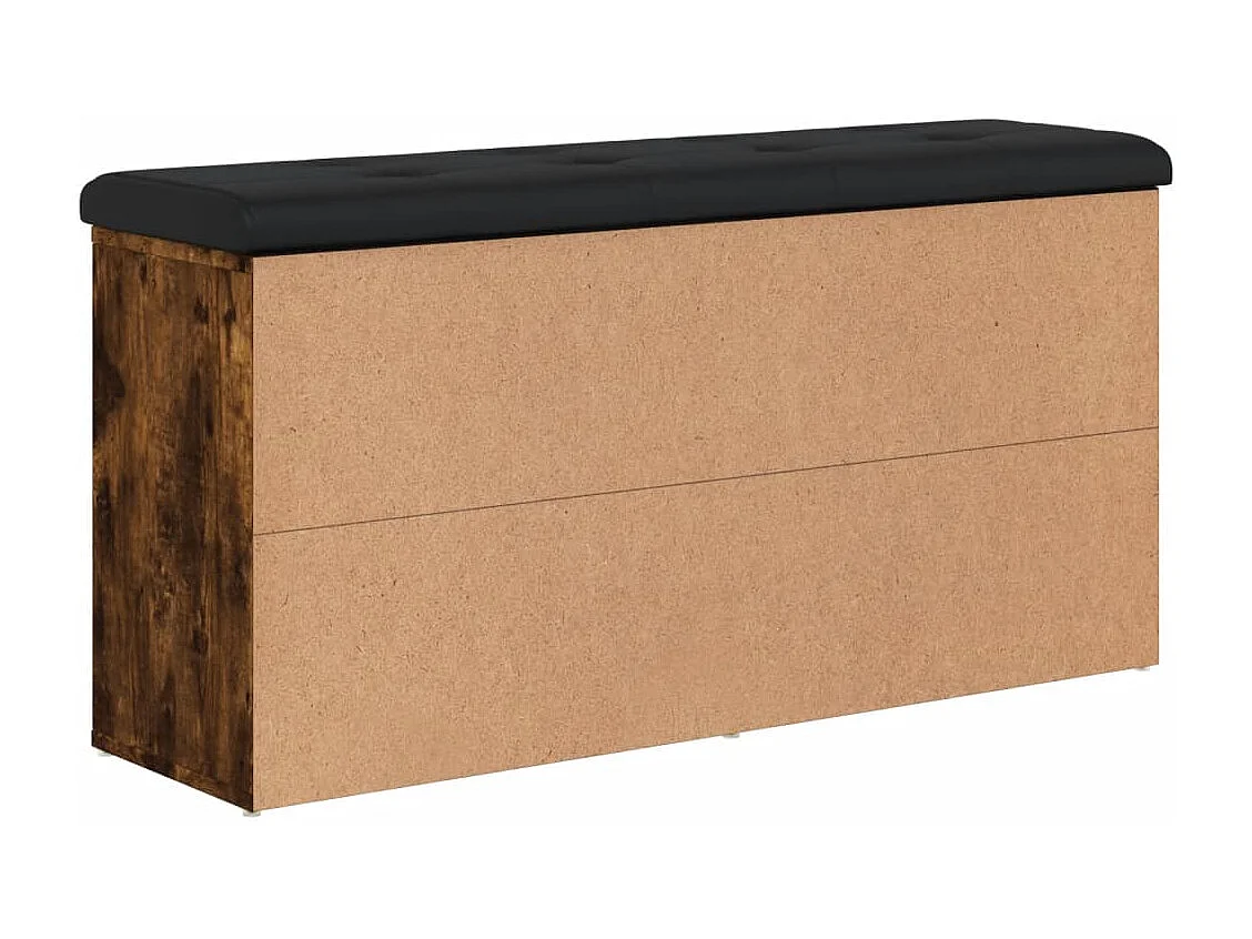 Panca Porta Scarpe Rovere Fumo 102x32x50 cm Legno Multistrato