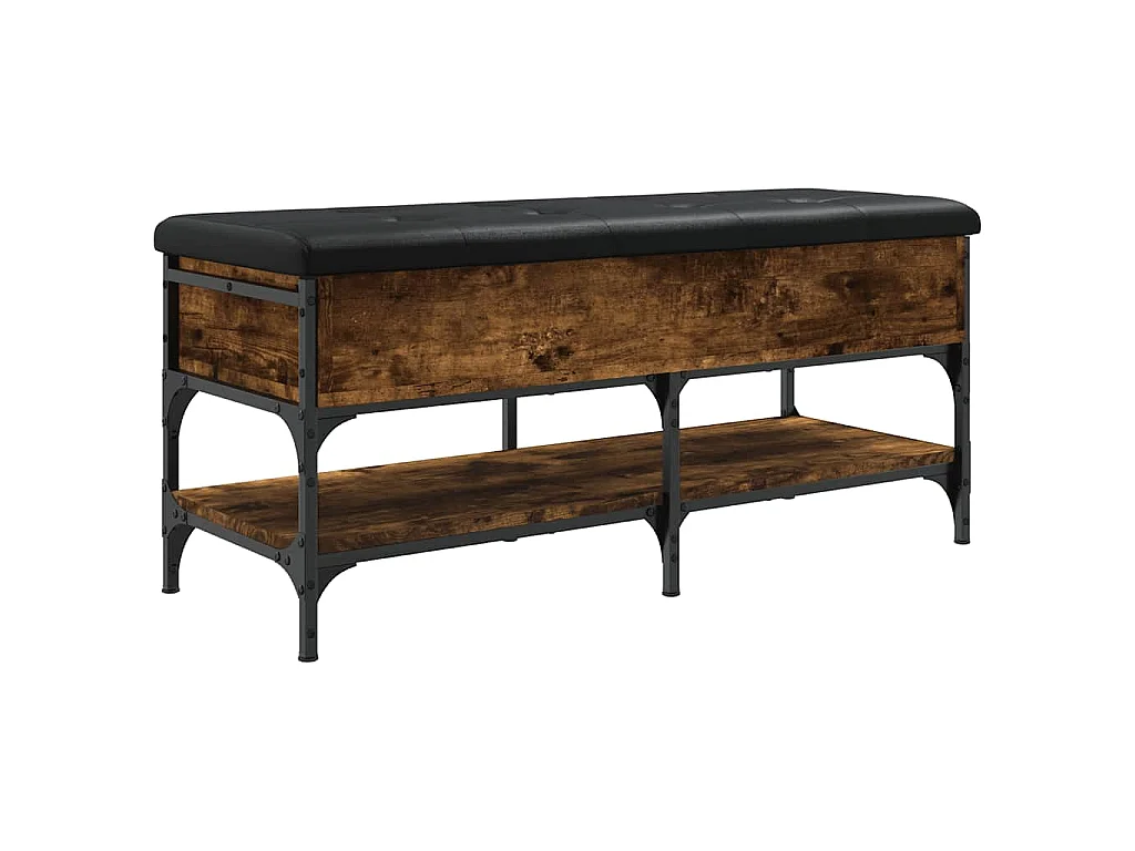 Banco sapateira 102x42x45 cm derivados madeira carvalho fumado