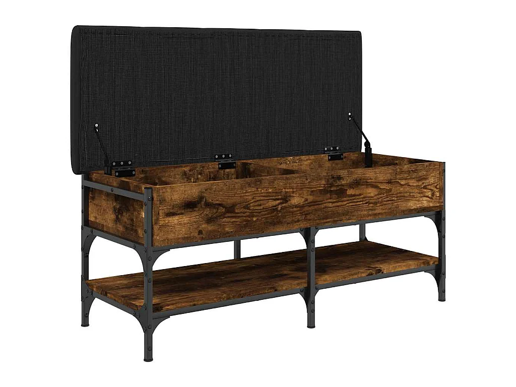 Schoenenbank 102x42x45 cm bewerkt hout gerookt eikenkleurig