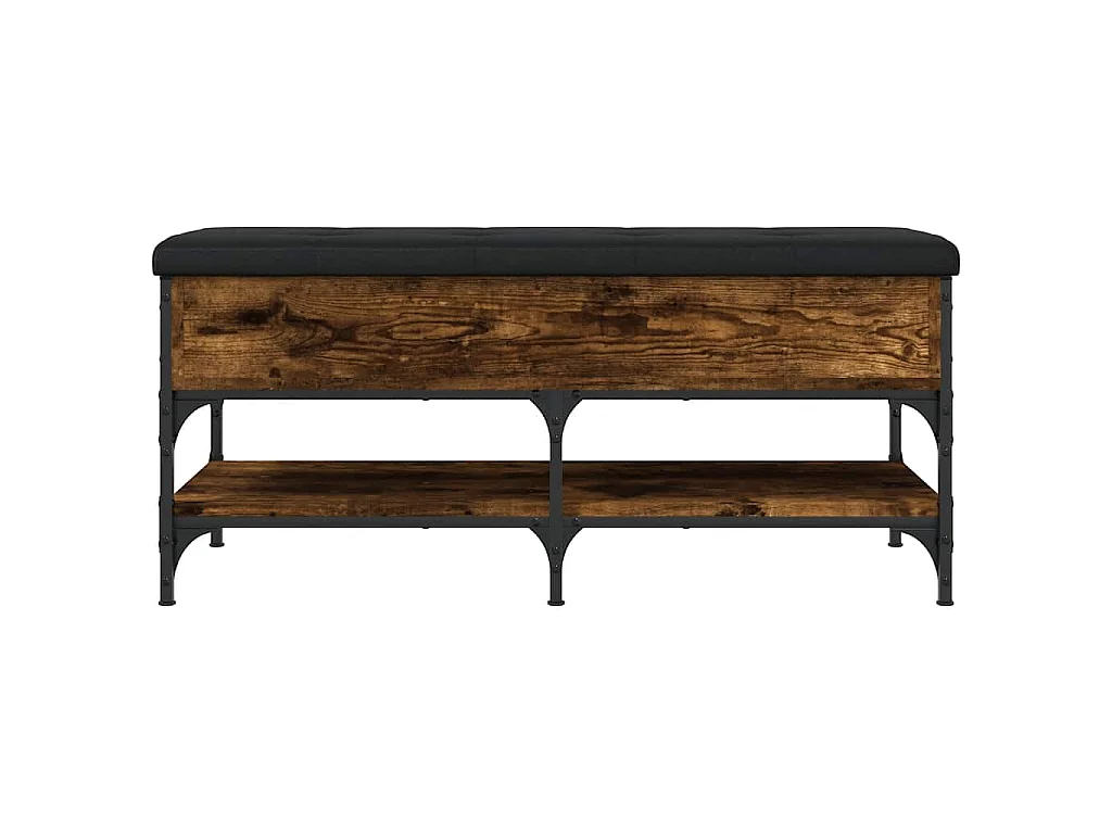 Schoenenbank 102x42x45 cm bewerkt hout gerookt eikenkleurig