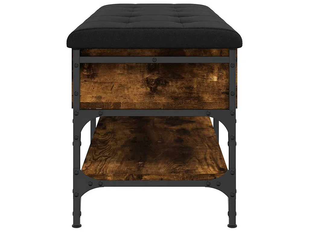 Schoenenbank 102x42x45 cm bewerkt hout gerookt eikenkleurig