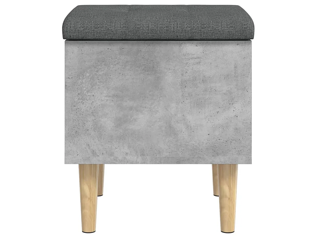 Opbergbankje 42x42x46 cm bewerkt hout betongrijs
