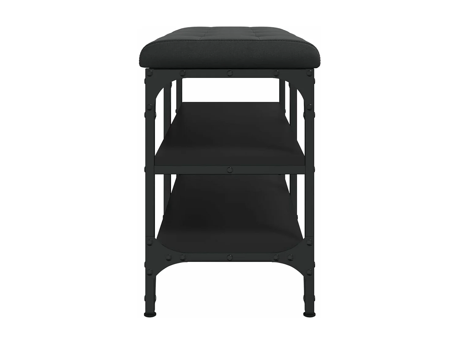 Schuhbank Schwarz 82x32x47 cm Holzwerkstoff