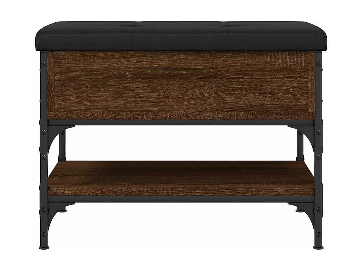 Schuhbank Braun Eichen-Optik 62x42x45 cm Holzwerkstoff