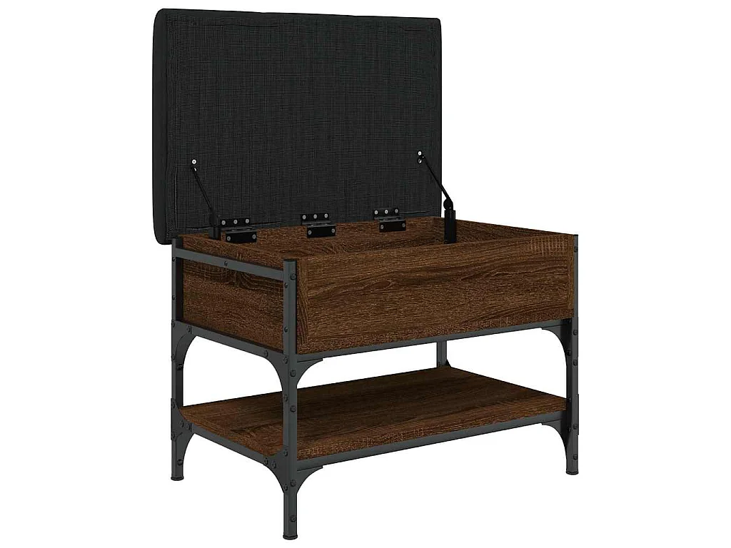 Zapatero madera de ingeniería marrón roble 62x42x45 cm