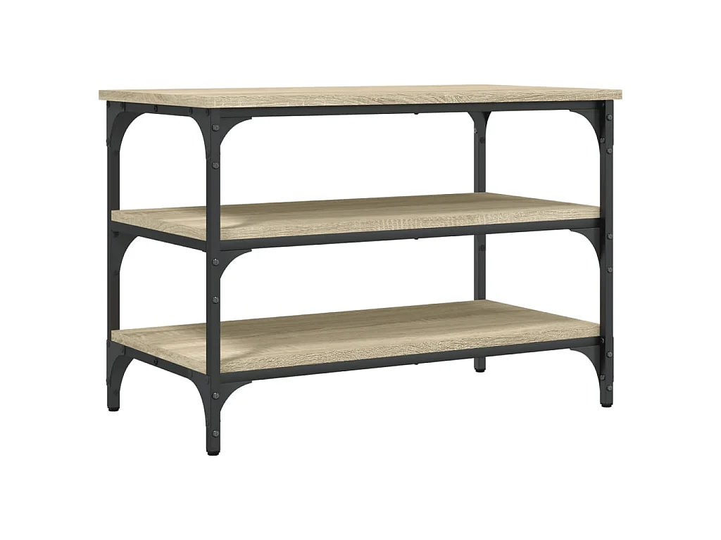 Schoenenbankje 70x38,5x49 cm bewerkt hout sonoma eikenkleurig