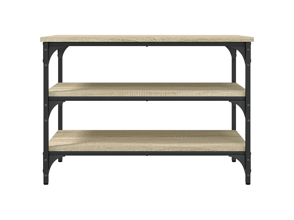 Schoenenbankje 70x38,5x49 cm bewerkt hout sonoma eikenkleurig