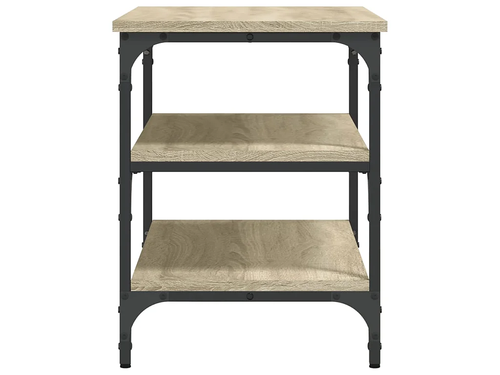 Schoenenbankje 70x38,5x49 cm bewerkt hout sonoma eikenkleurig