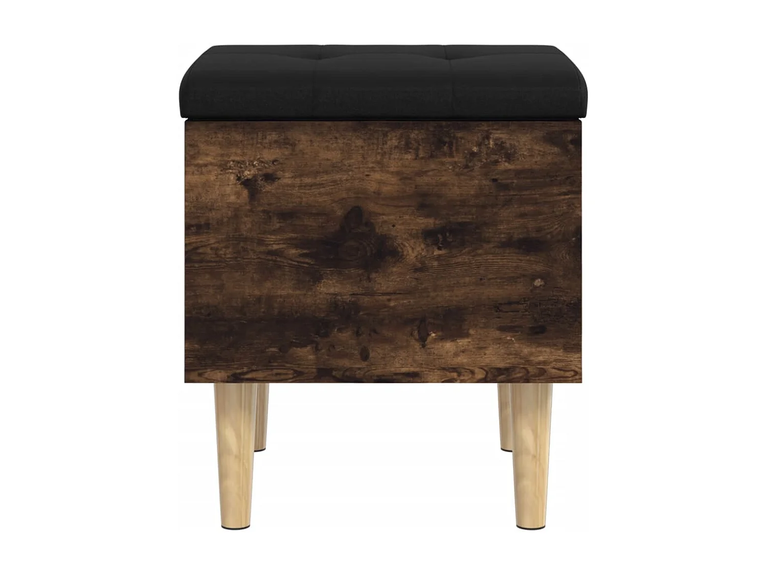 Banc de rangement chêne fumé 42x42x46 cm bois d'ingénierie