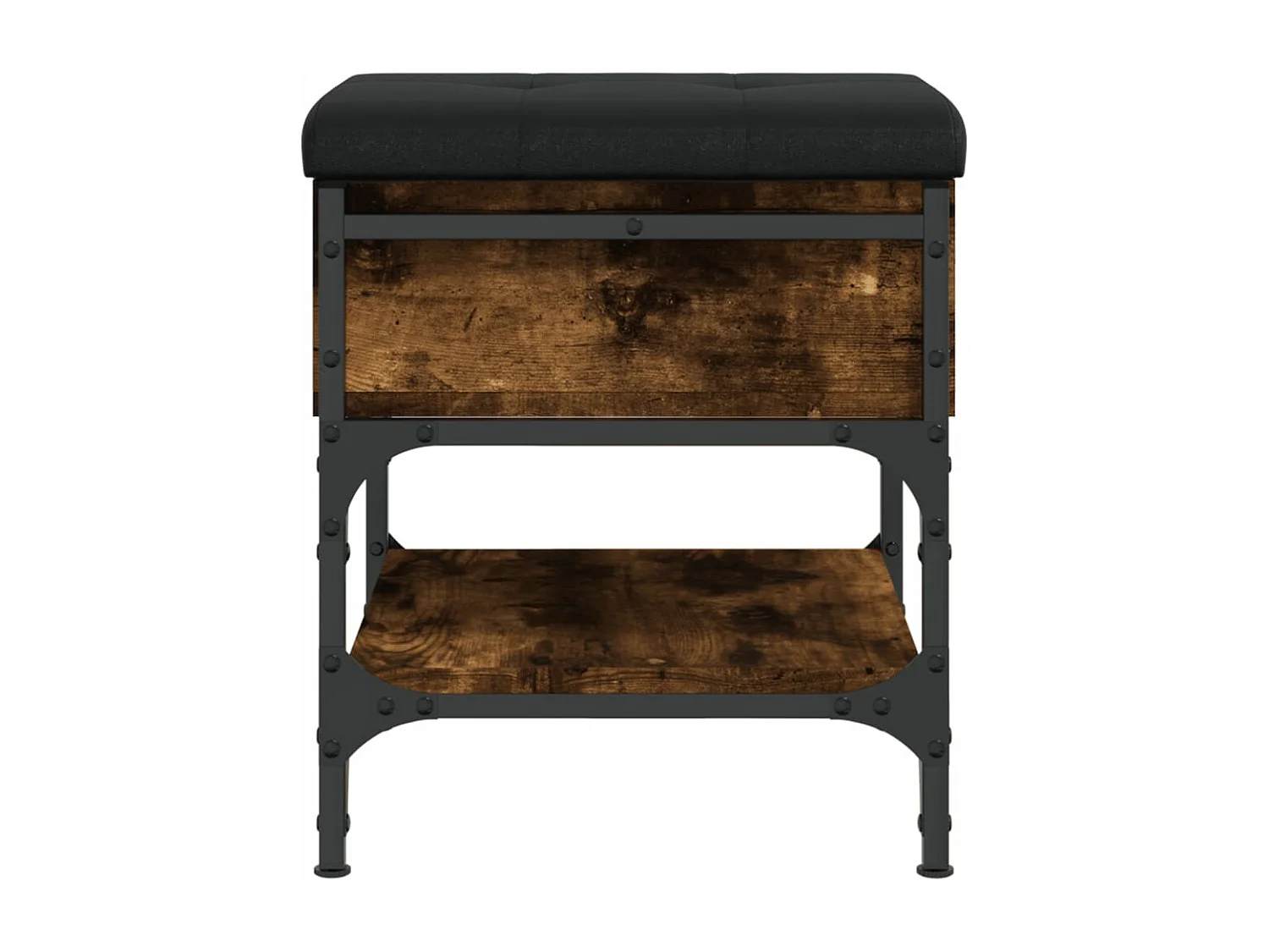 Schoenenbank 42x42x45 cm bewerkt hout gerookt eikenkleurig