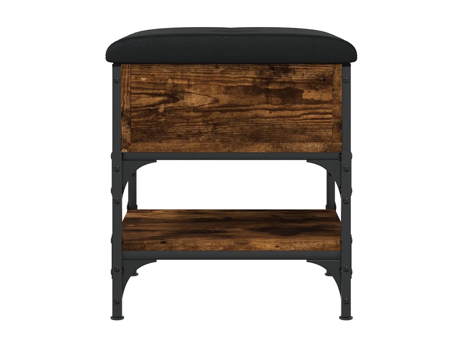 Panca Porta Scarpe Rovere Fumo 42x42x45 cm in Legno Multistrato