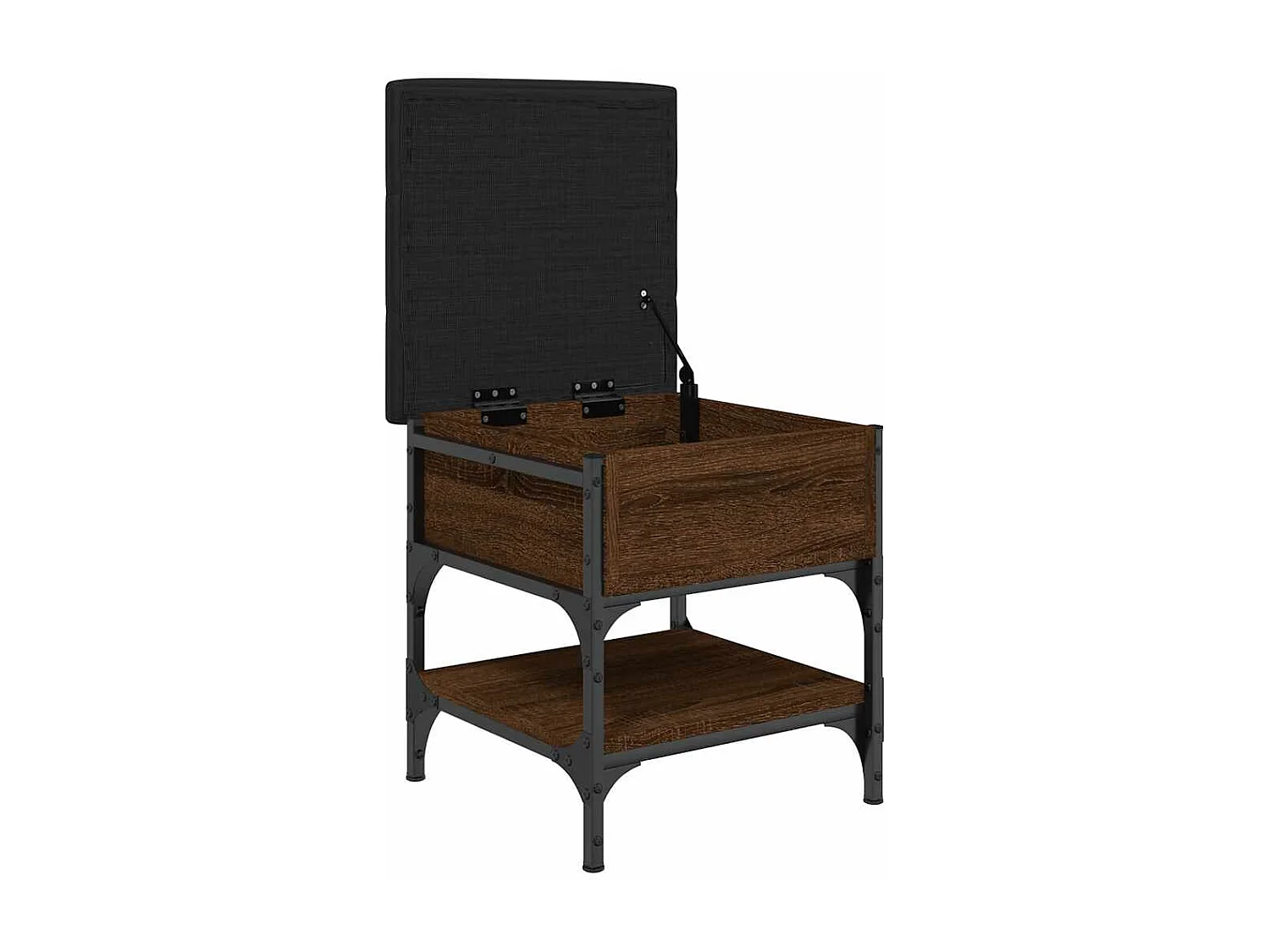 Schoenenbank 42x42x45 cm bewerkt hout bruin eikenkleur