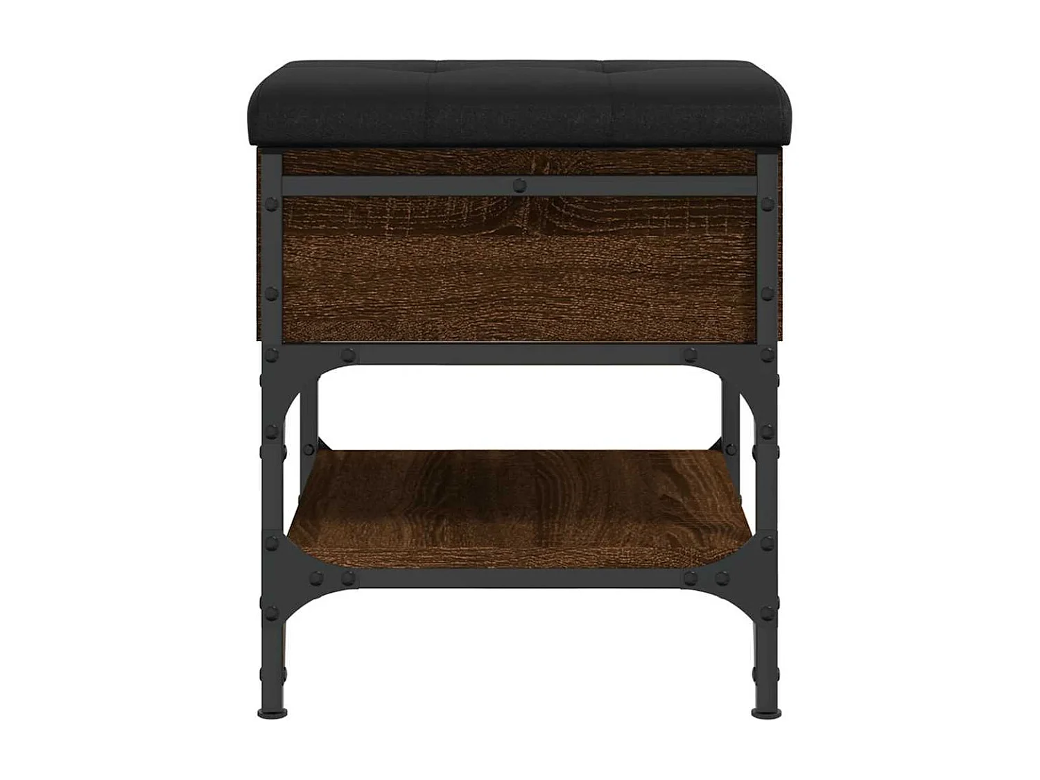 Schoenenbank 42x42x45 cm bewerkt hout bruin eikenkleur