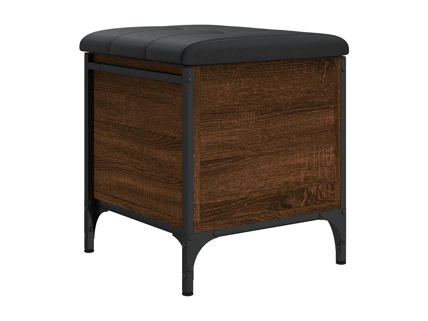 Banc de rangement chêne marron 42x42x45 cm bois d'ingénierie