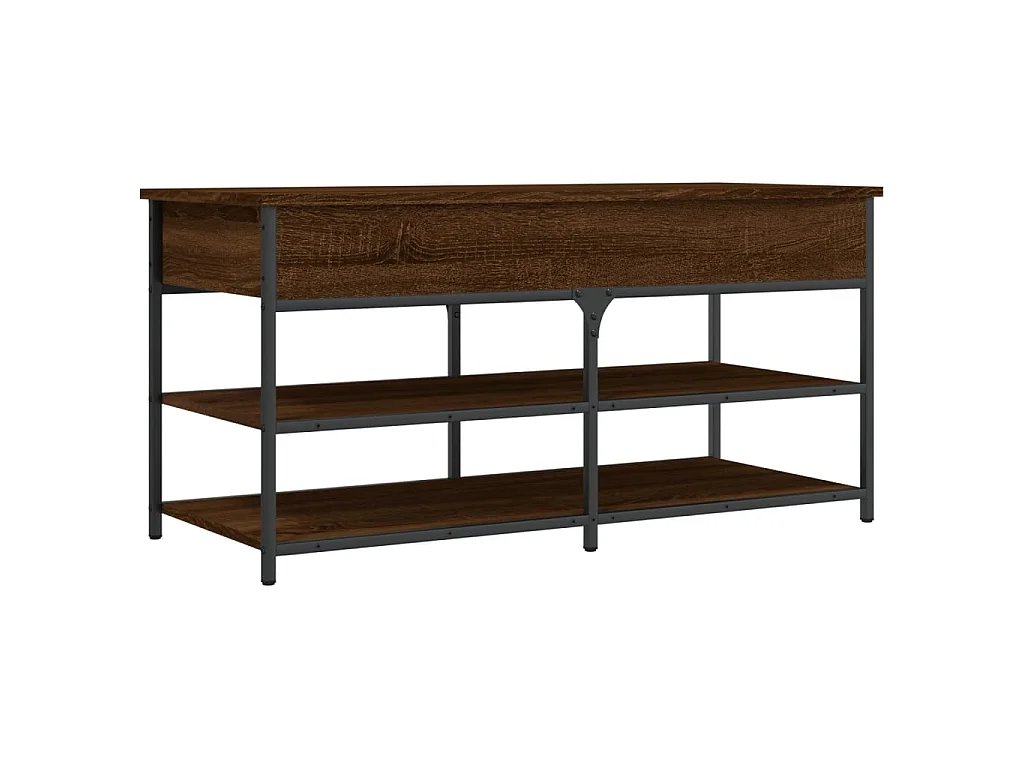 Zapatero madera de ingeniería marrón roble 100x42,5x50 cm
