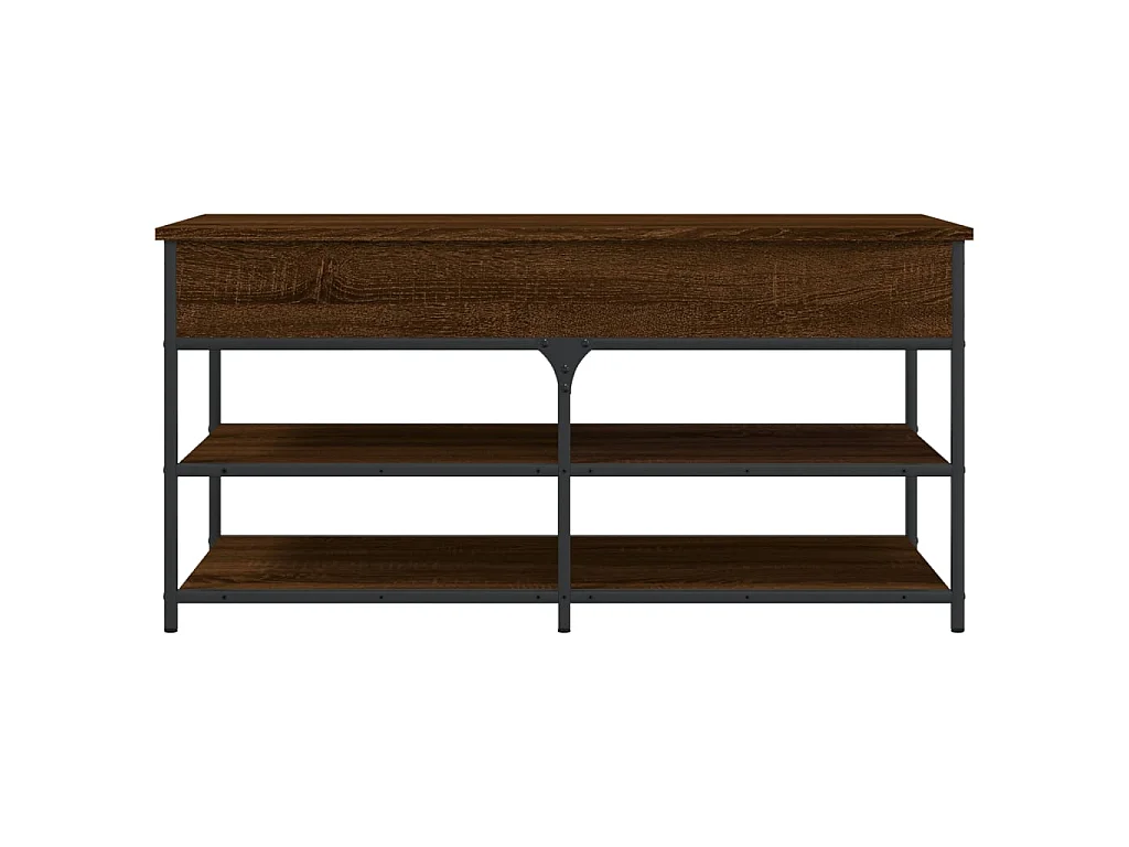 Zapatero madera de ingeniería marrón roble 100x42,5x50 cm