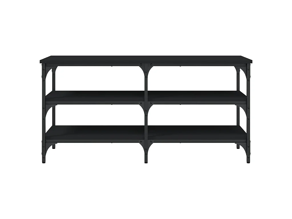 Schuhbank Schwarz 100x38,5x49cm Holzwerkstoff