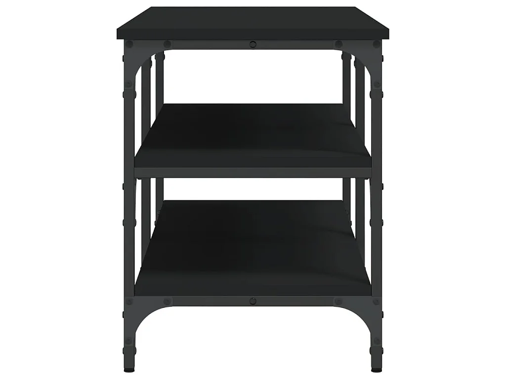 Schuhbank Schwarz 100x38,5x49cm Holzwerkstoff
