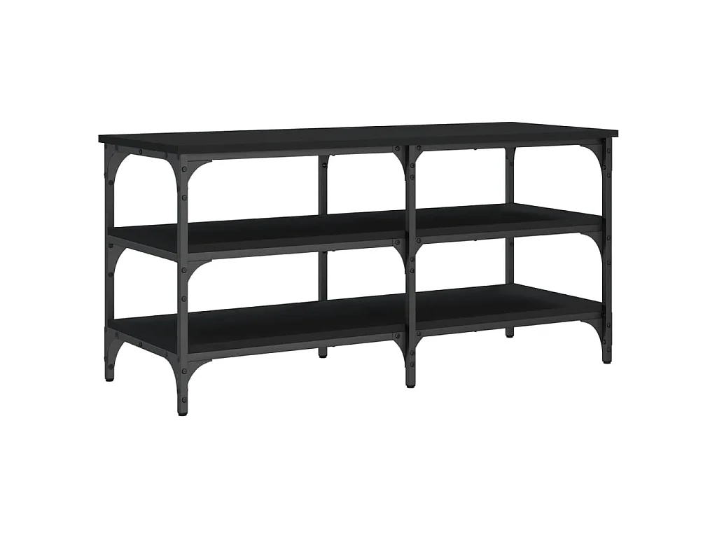 Schuhbank Schwarz 100x38,5x49cm Holzwerkstoff