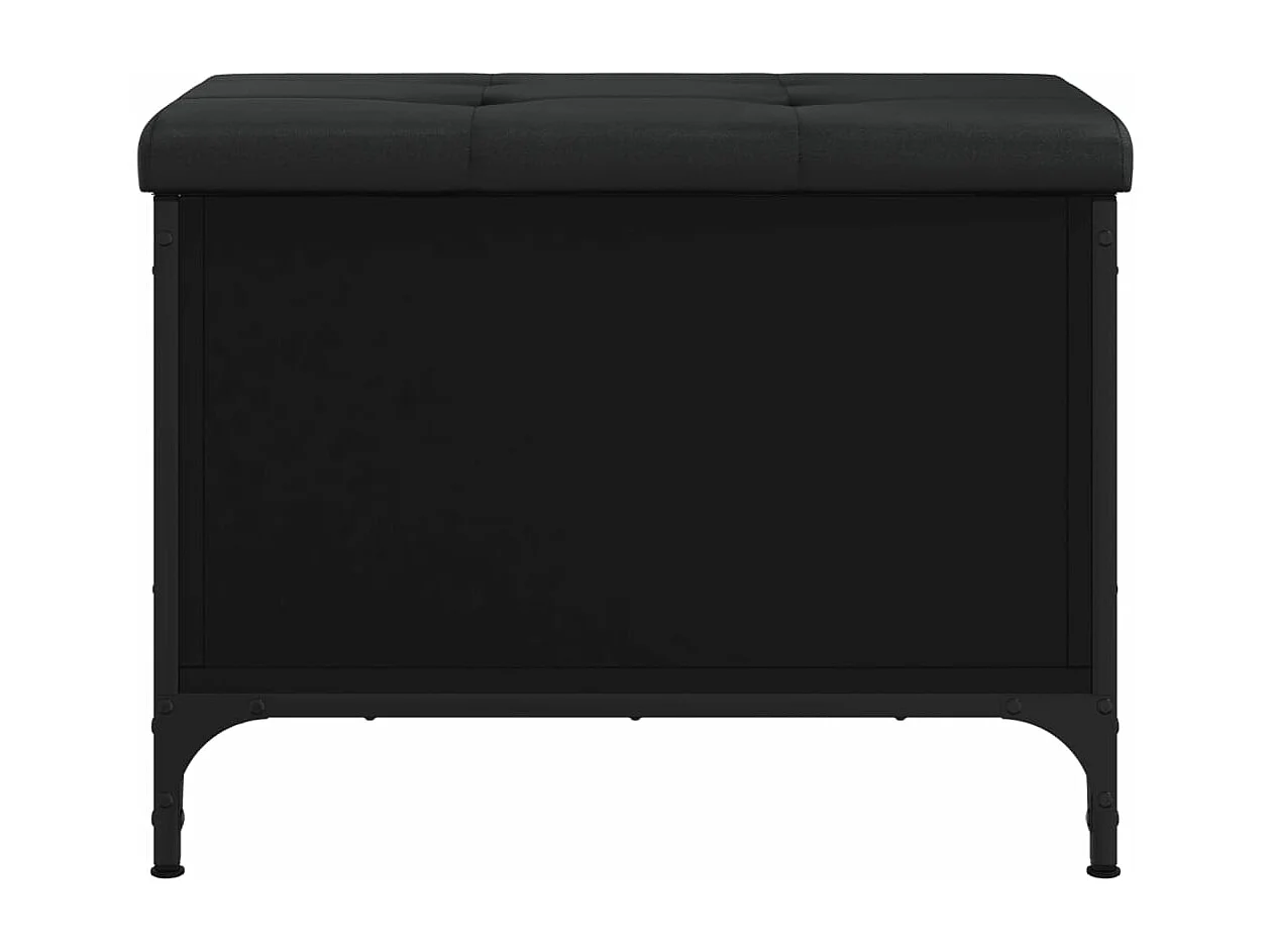 Banco de arrumação 62x42x45 cm derivados de madeira preto