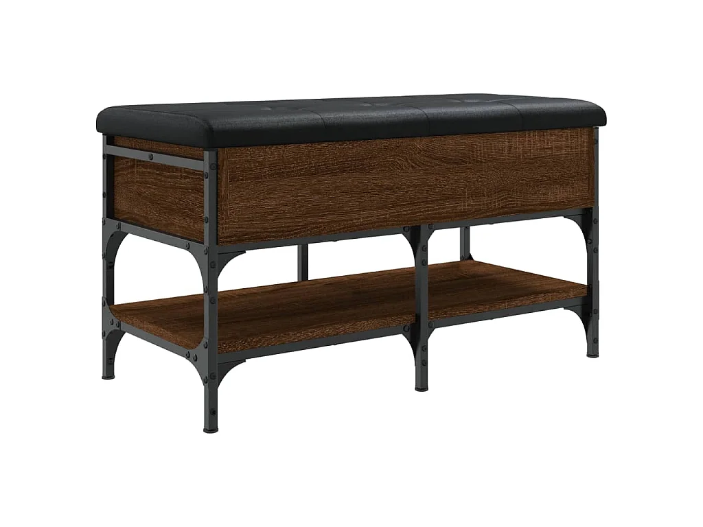 Banc à chaussures chêne marron 82x42x45 cm bois d'ingénierie