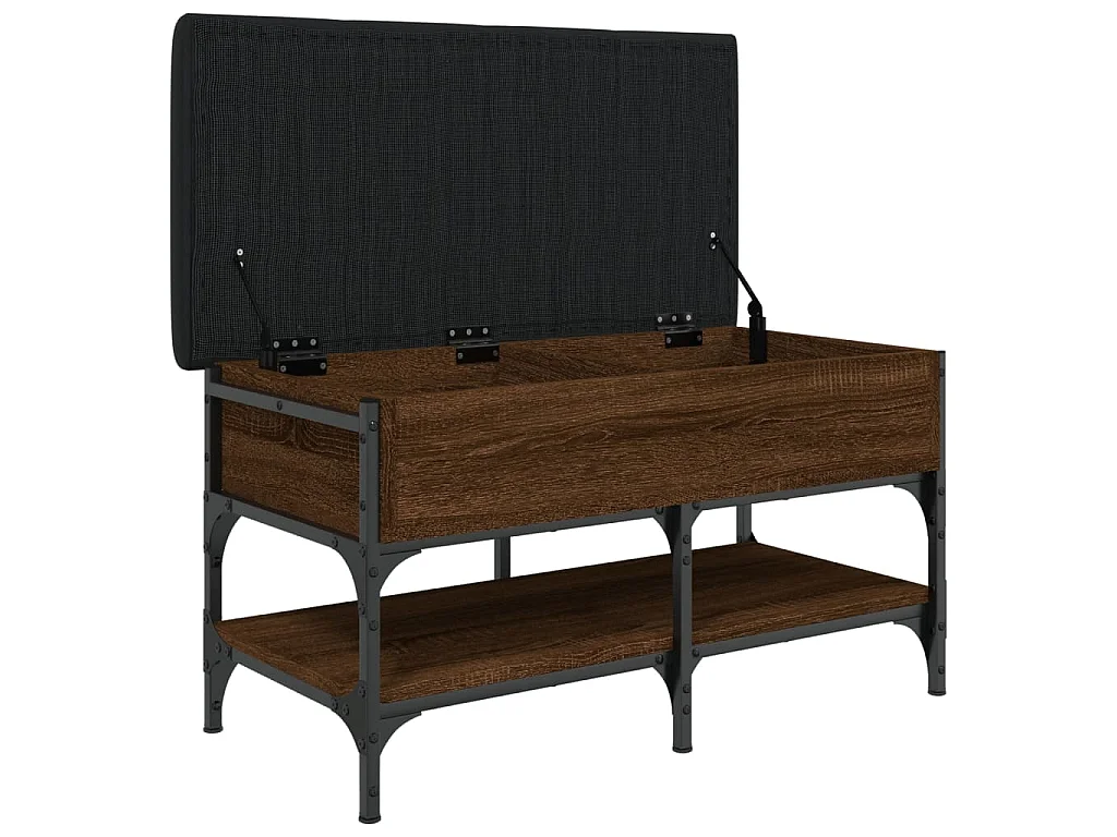 Banc à chaussures chêne marron 82x42x45 cm bois d'ingénierie