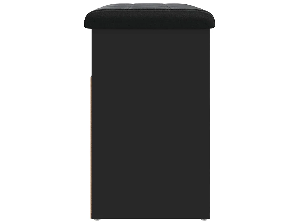 Banc à chaussures noir 62x32x50 cm bois d'ingénierie