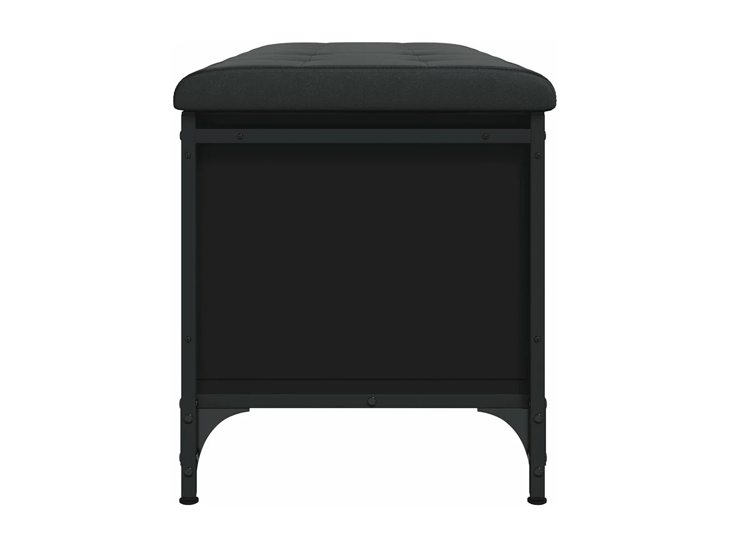 Banc de rangement noir 102x42x45 cm bois d'ingénierie