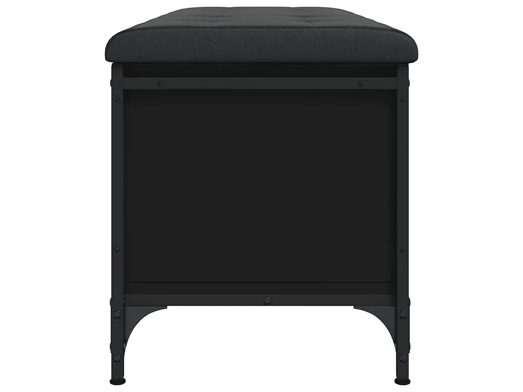 Banc de rangement noir 102x42x45 cm bois d'ingénierie