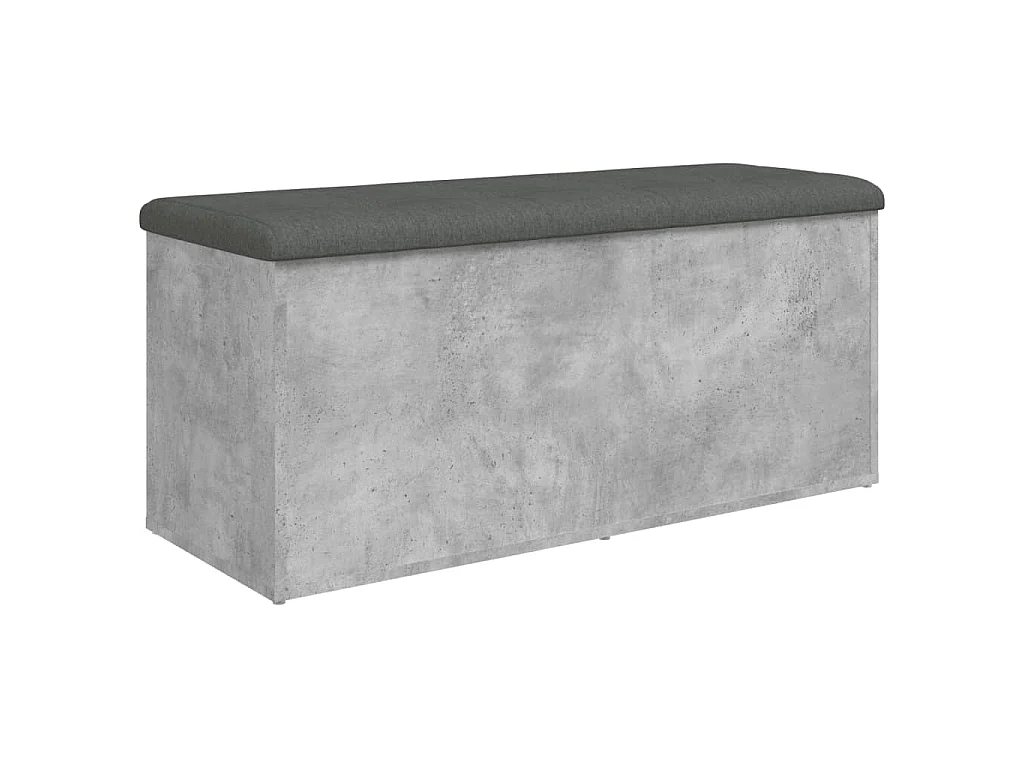 Banco almacenaje madera ingeniería gris hormigón 102x42x45 cm
