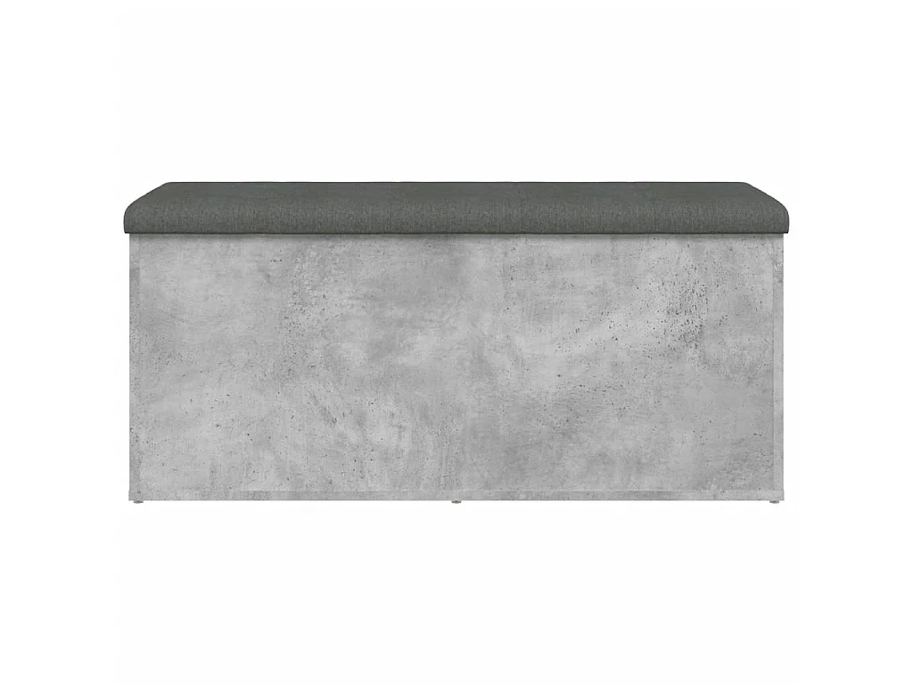 Banco almacenaje madera ingeniería gris hormigón 102x42x45 cm
