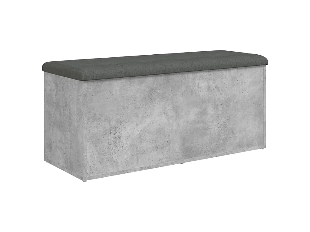 Banco almacenaje madera ingeniería gris hormigón 102x42x45 cm