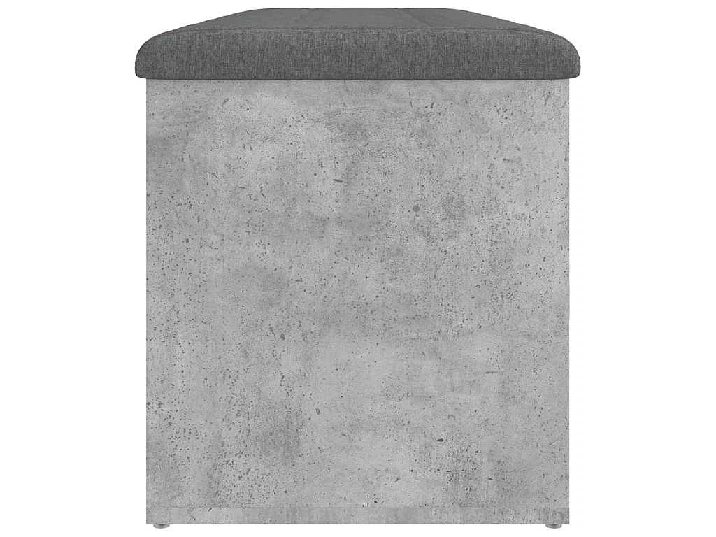 Banco almacenaje madera ingeniería gris hormigón 102x42x45 cm