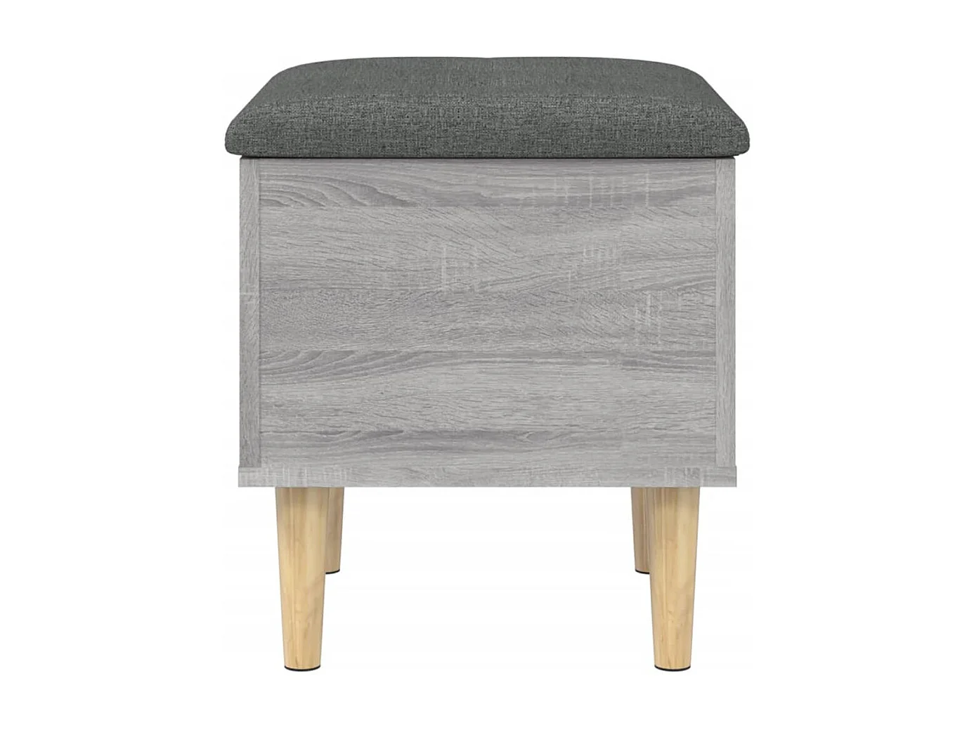 Sitzbank mit Stauraum Grau Sonoma 42x42x46 cm Holzwerkstoff