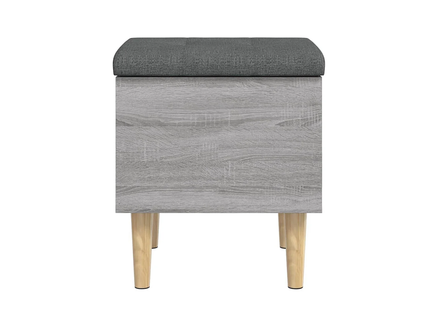Banco con almacenaje madera ingeniería gris Sonoma 42x42x46 cm