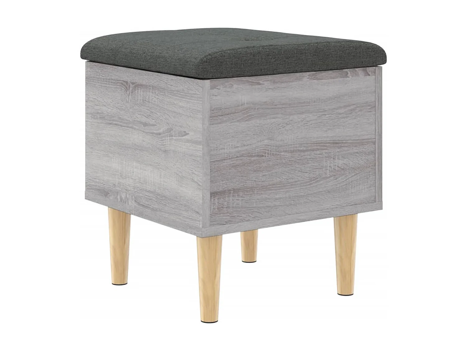 Banc de rangement sonoma gris 42x42x46 cm bois d'ingénierie