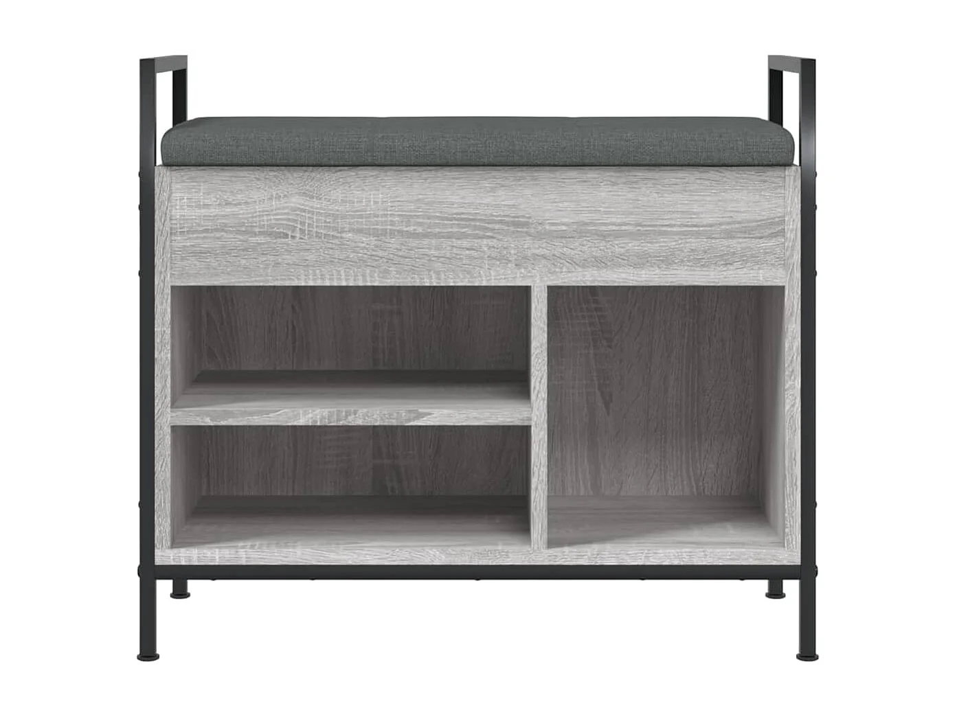 Schoenenbank 65,5x32x57,5 cm bewerkt hout grijs sonoma