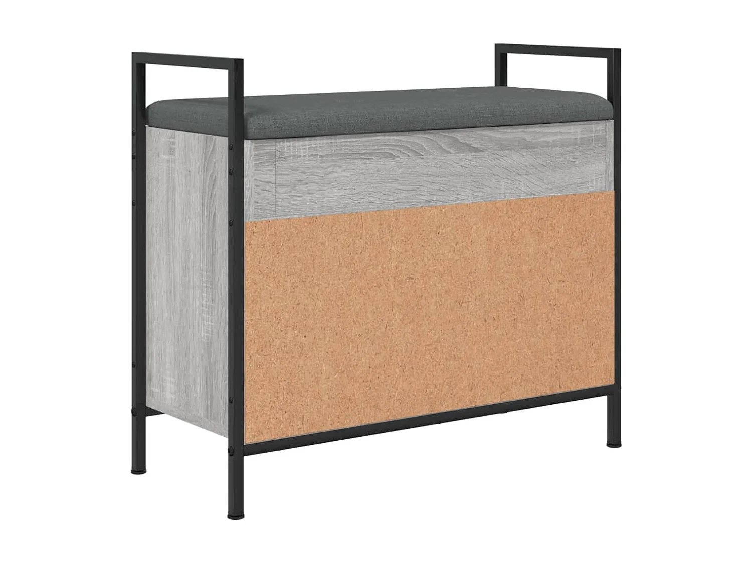 Schoenenbank 65,5x32x57,5 cm bewerkt hout grijs sonoma