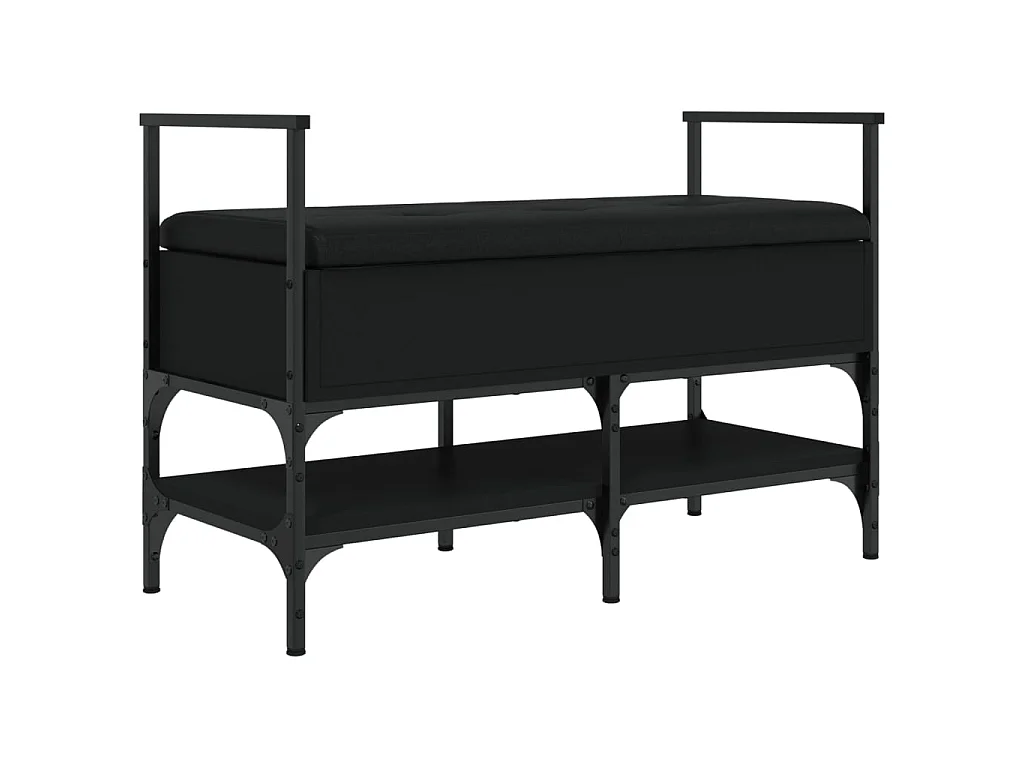 Banco sapateira 85,5x42x57,5 cm derivados de madeira preto