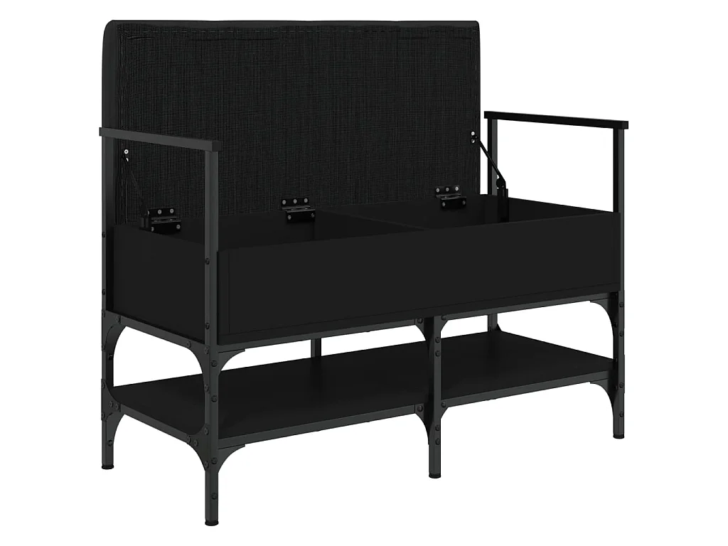 Banco sapateira 85,5x42x57,5 cm derivados de madeira preto