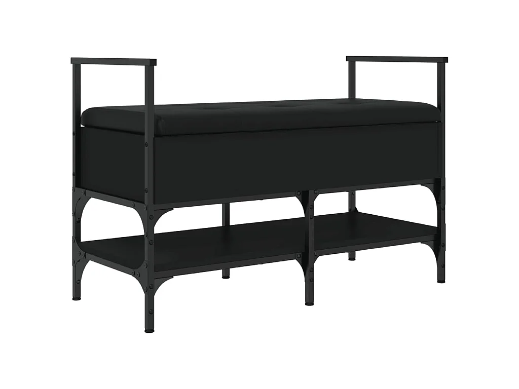 Banco sapateira 85,5x42x57,5 cm derivados de madeira preto