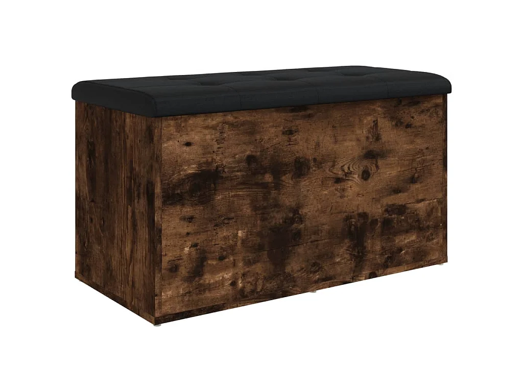 Banco de arrumação 82x42x45cm derivados madeira carvalho fumado