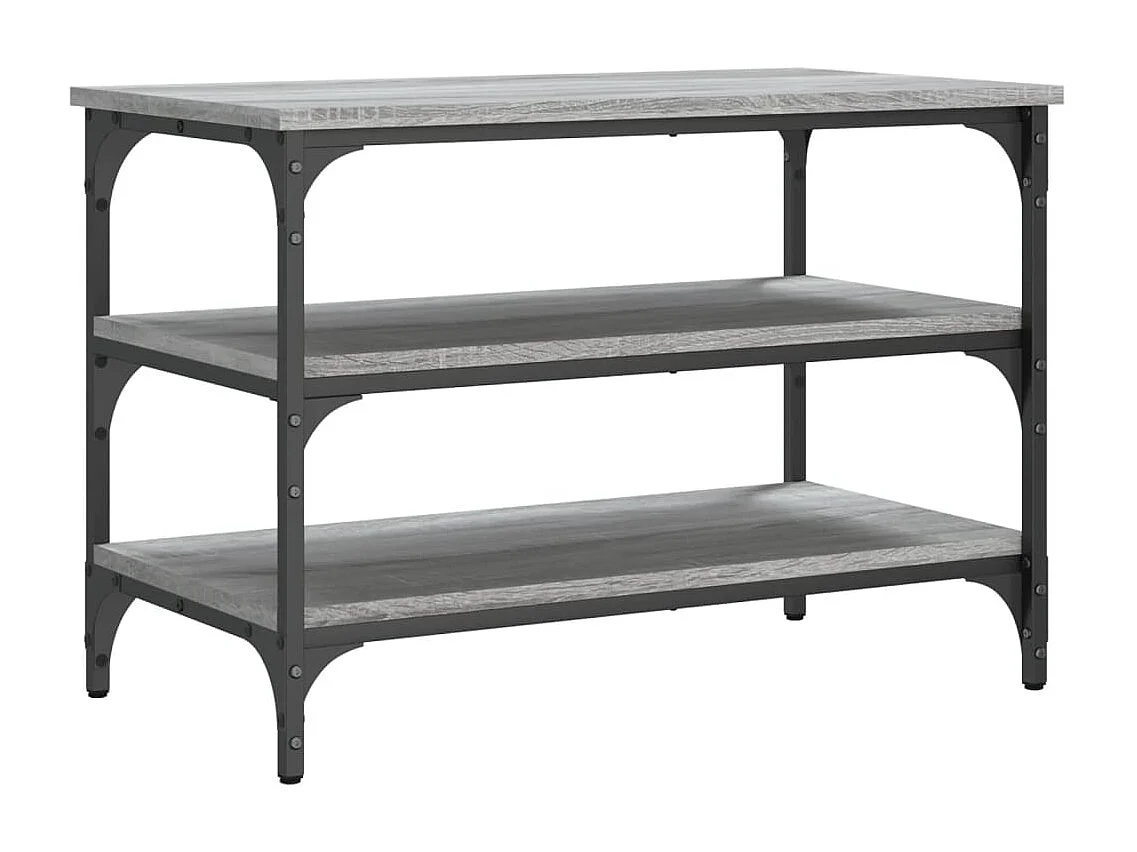 Banc à chaussures sonoma gris 70x38,5x49 cm bois d'ingénierie