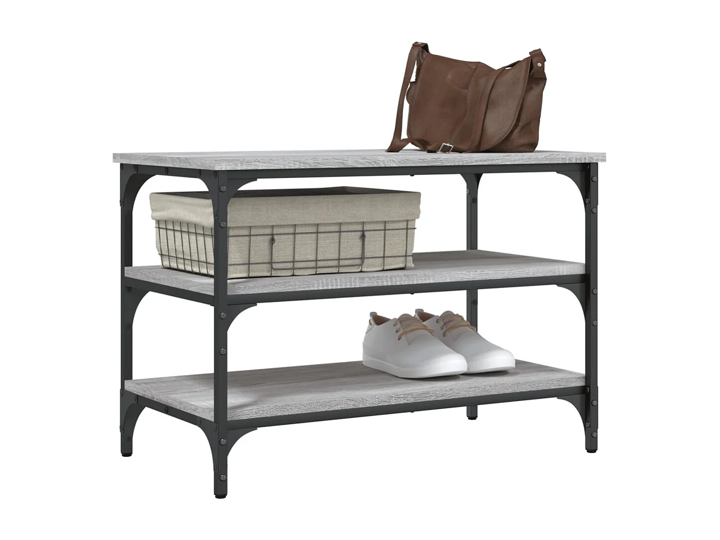 Schuhbank Grau Sonoma 70x38,5x49 cm Holzwerkstoff