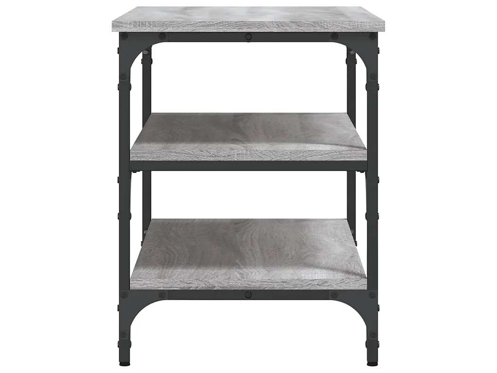 Schoenenbankje 70x38,5x49 cm bewerkt hout grijs sonoma eiken