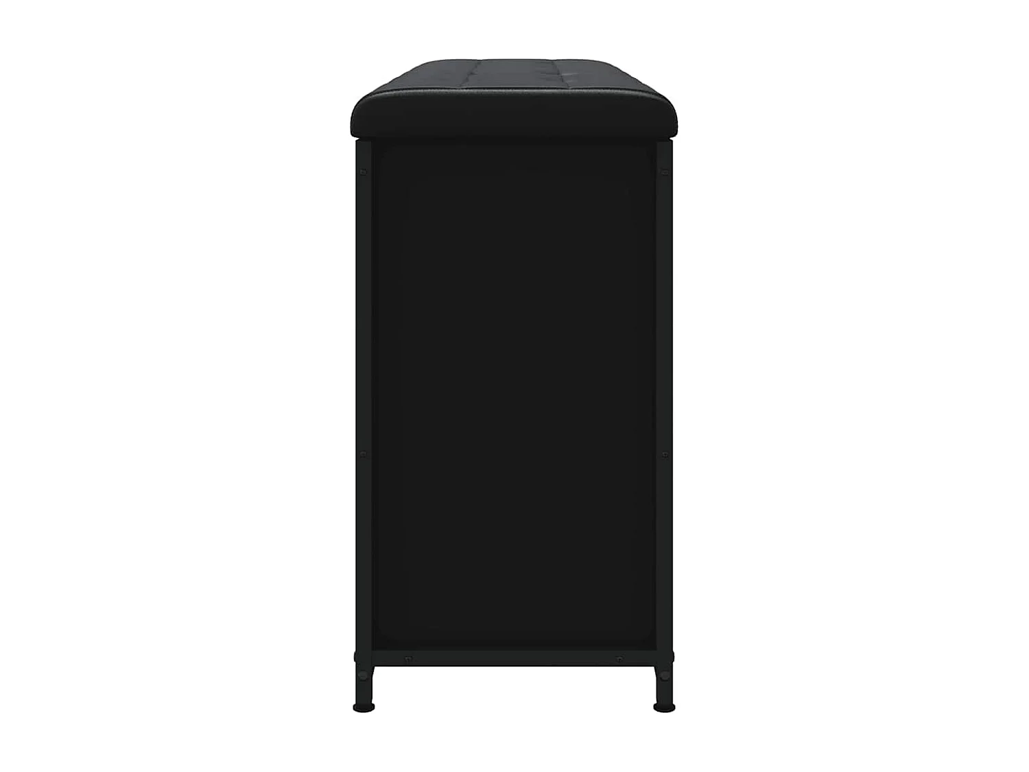 Schuhbank mit Klappe Schwarz 102x32x56 cm