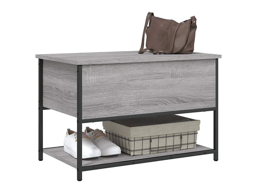 Banc de rangement sonoma gris 70x42,5x47 cm bois d'ingénierie