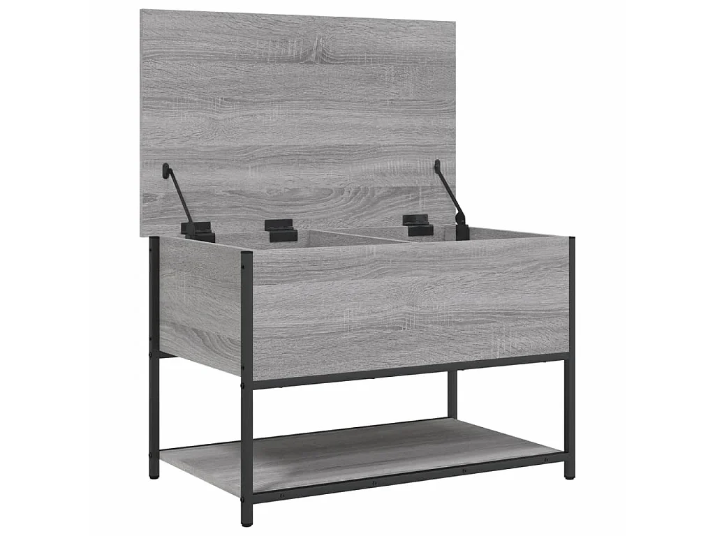 Banc de rangement sonoma gris 70x42,5x47 cm bois d'ingénierie