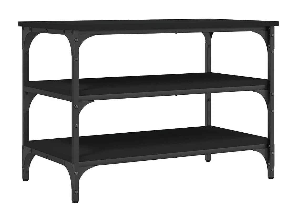 Schuhbank Schwarz 70x38,5x49 cm Holzwerkstoff