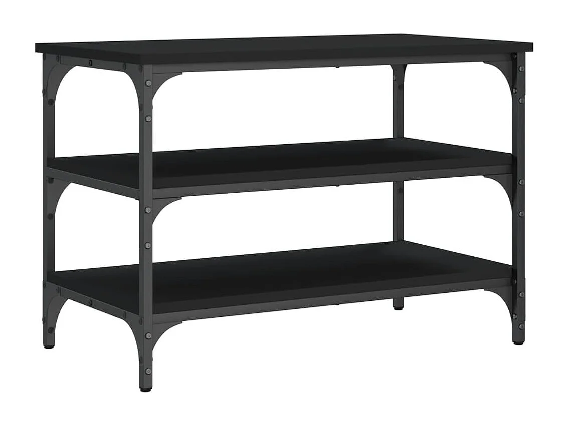 Schuhbank Schwarz 70x38,5x49 cm Holzwerkstoff